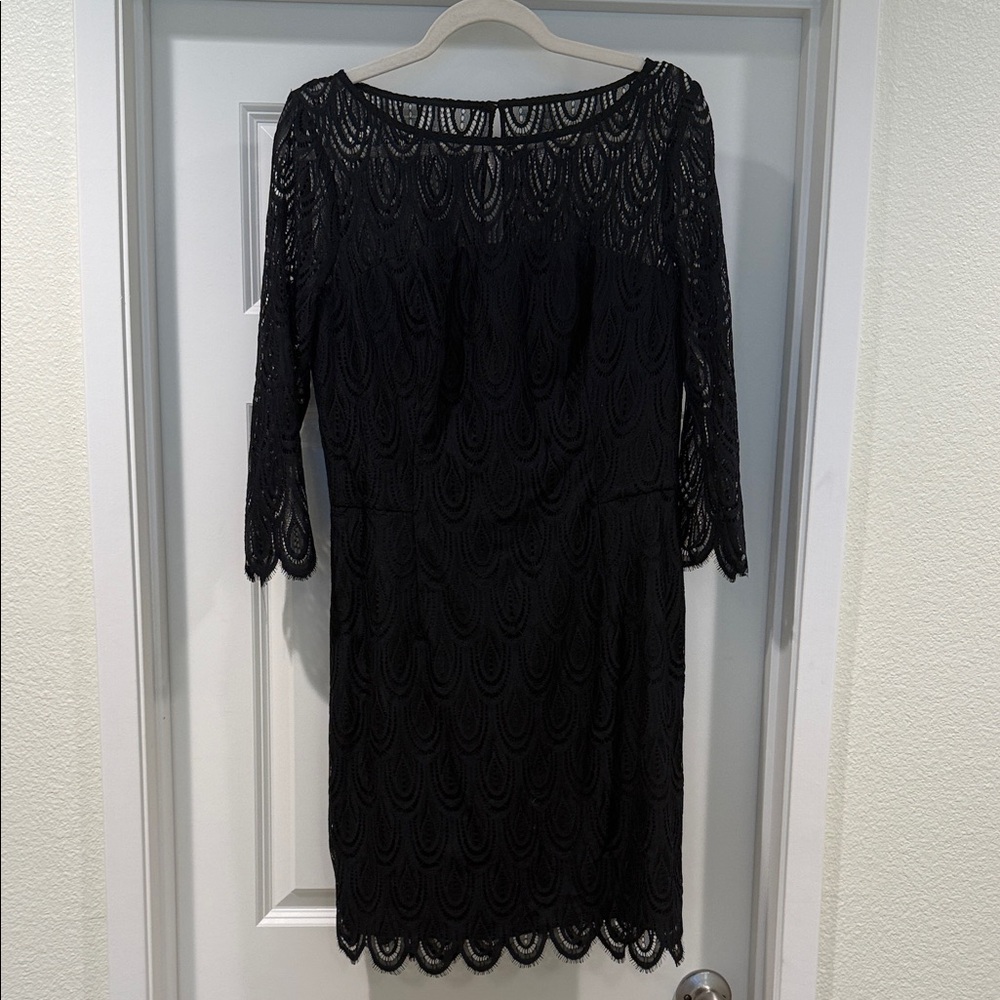 Lilly Pulitzer Black Lace Long Sleeve Dress